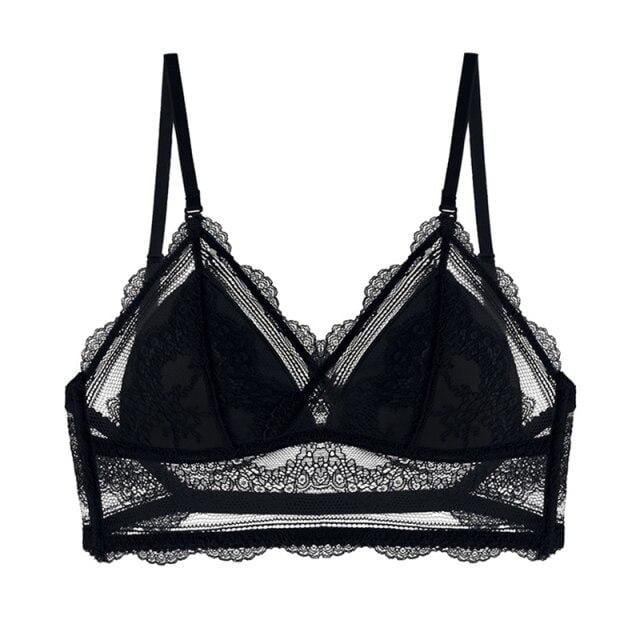 Bralette de encaje con espalda descubierta-Diabolique.es