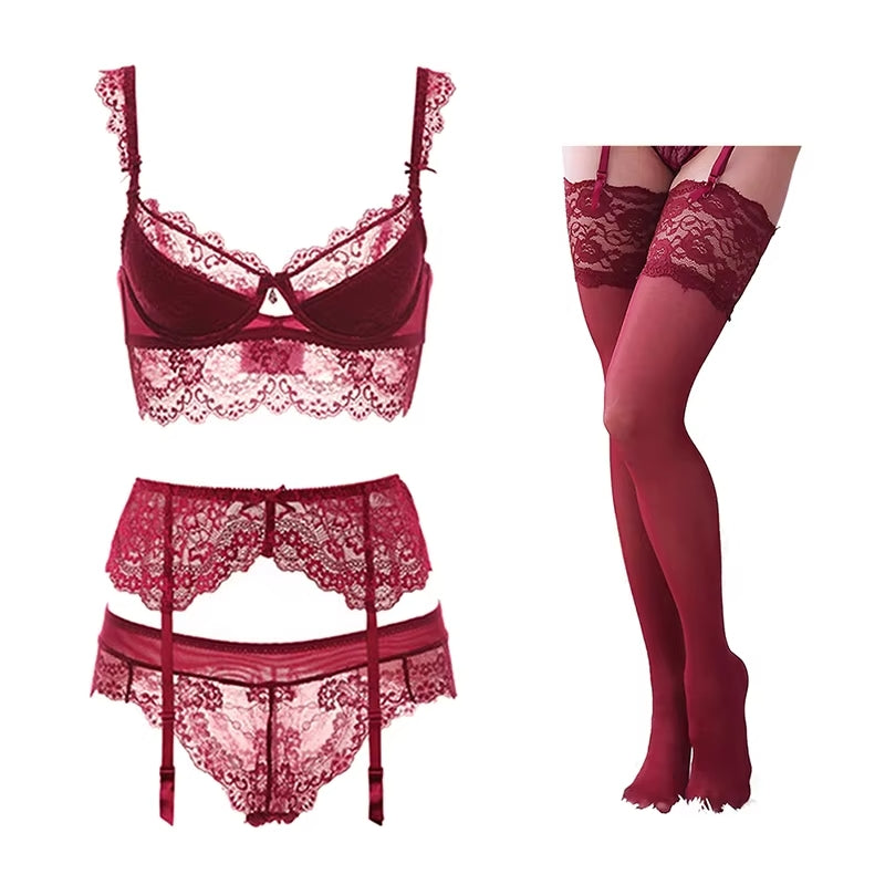 Conjunto de lingerie renda Catalina