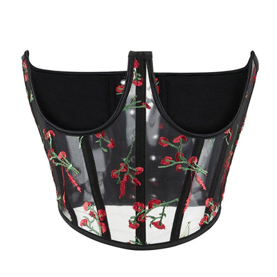 Corset sans bustier avec bordure florale