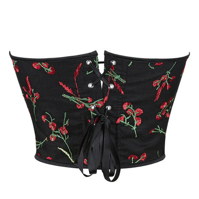 Corset sans bustier avec bordure florale