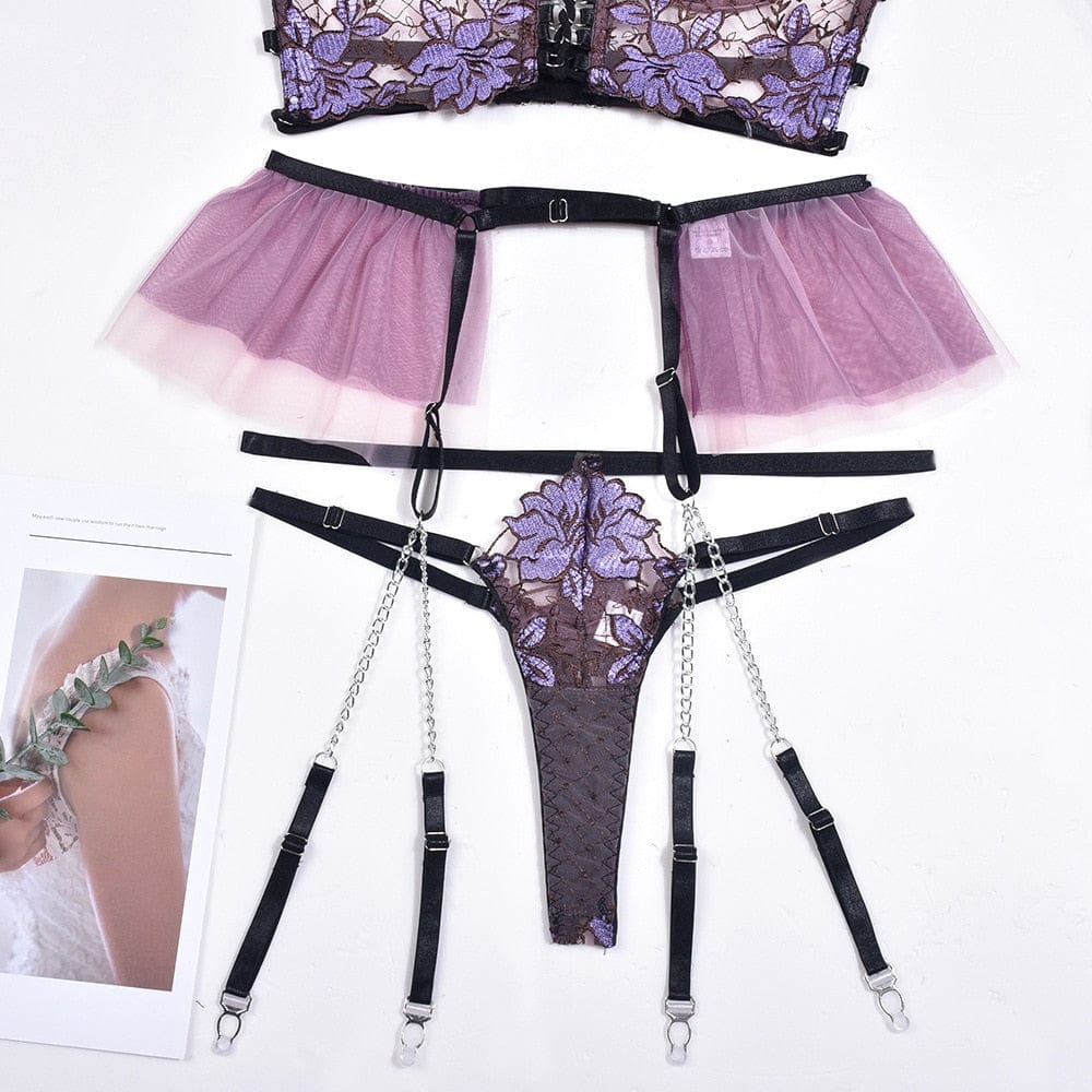 Conjunto de lencería de encaje Ashley-Diabolique.es