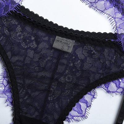 Conjunto de lencería morado Yvonne-Diabolique.es