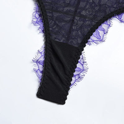 Conjunto de lencería morado Yvonne-Diabolique.es