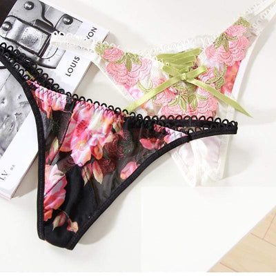 Tanga con motivo floral-Diabolique.es